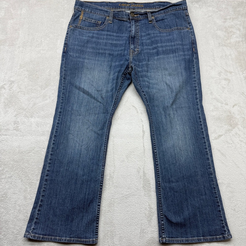 Cody James Bootcut Jeans Mens 40x30 Medium Wash Western Denim Whiskered Cowboy